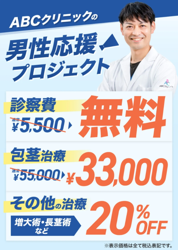 ABCクリニックの男性応援プロジェクトに関するイラスト画像