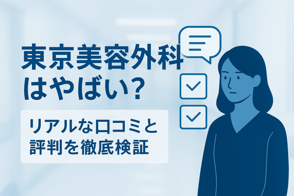 東京美容外科は本当にやばい?噂や評判の実態を検証