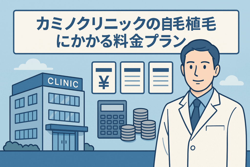 カミノクリニックの自毛植毛にかかる料金プラン