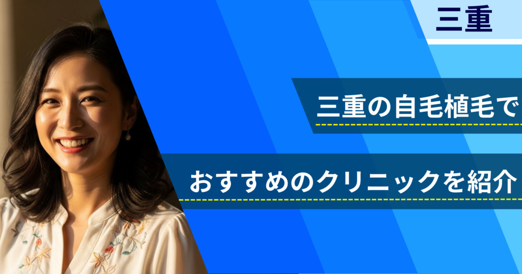 三重の自毛植毛でおすすめできるクリニック5院！経過写真や費用・口コミ評判を紹介！