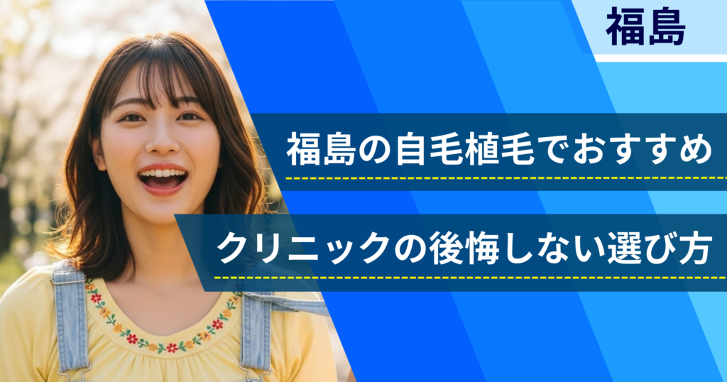 福島の自毛植毛でおすすめクリニックの後悔しない選び方