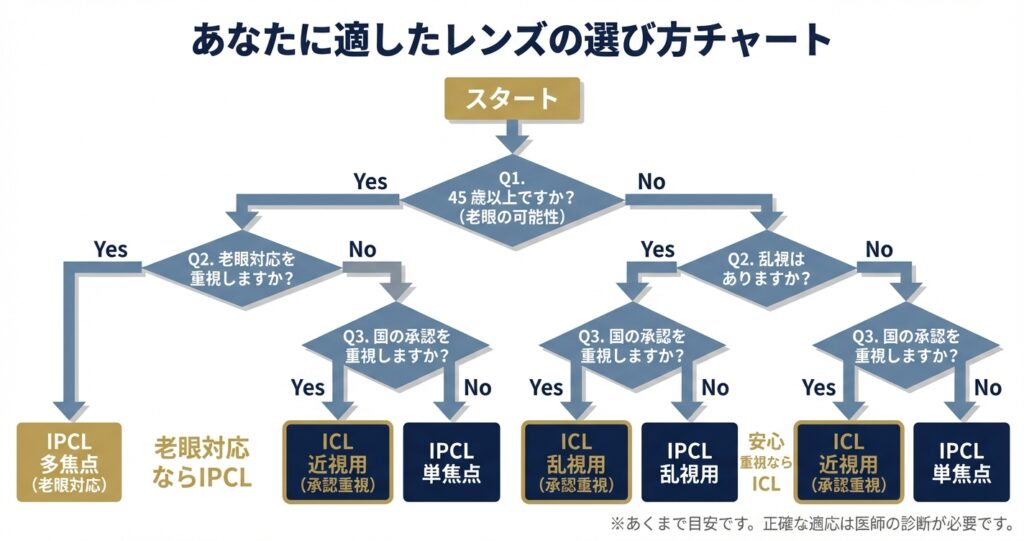 あなたに適したレンズの選び方チャート